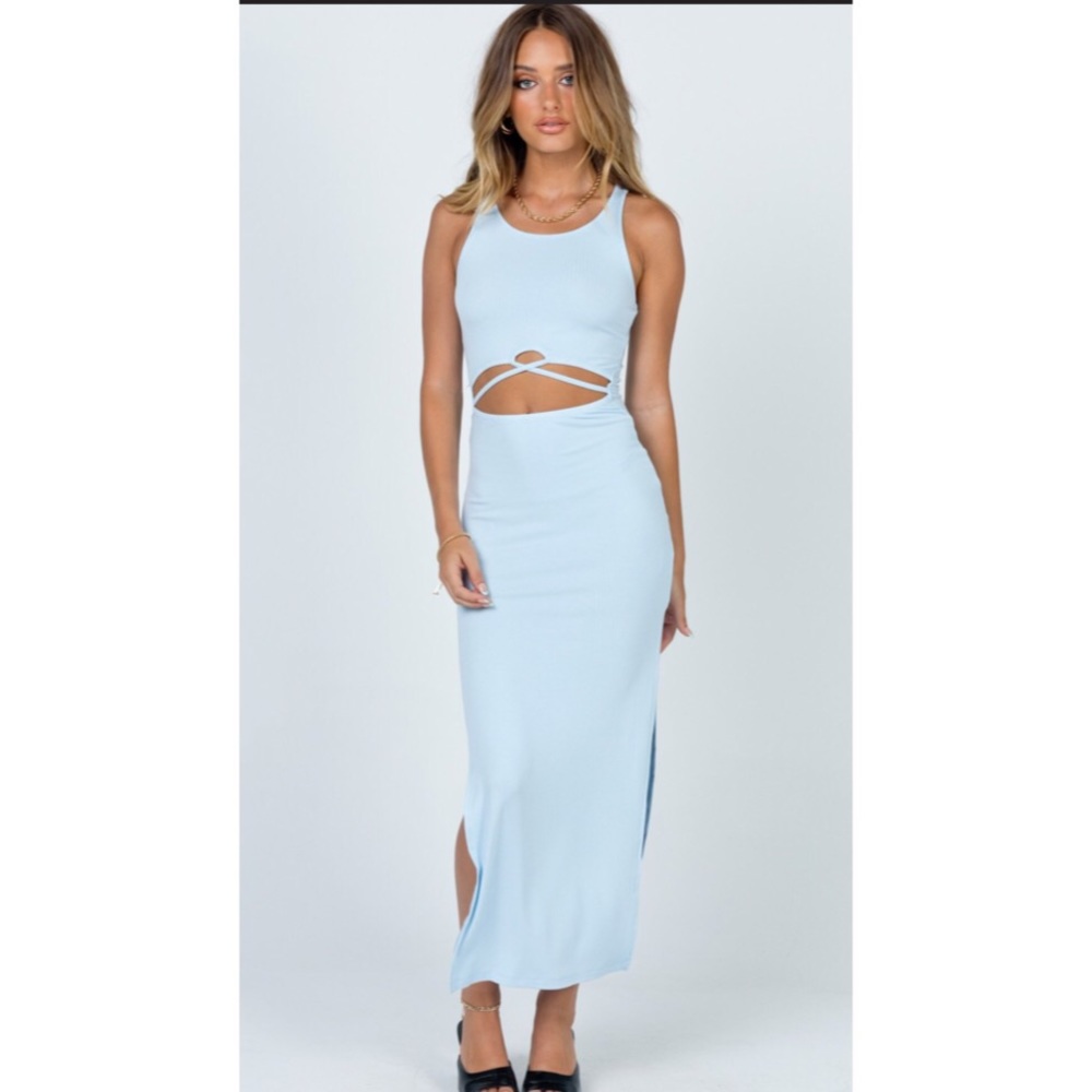 New Princess Polly Baby Blue Midi Dress